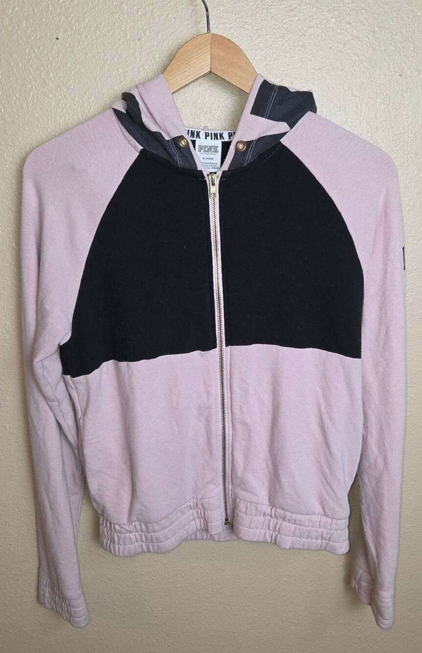 Victoria's Secret PINK Full Zip Hoodie Size M Colorblock
